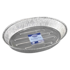 ROASTING TRAY, FOIL, OVAL Large, 443x323x70mm (Was 2.99)