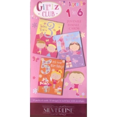 SILVERLINE FLAT BOX,Girlz Club 1-6 Asst 144's