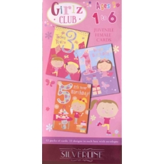 SILVERLINE FLAT BOX,Girlz Club 1-6 Asst 144's (Was 0.49)