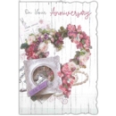 GREETING CARDS,Your Anni.6's Floral Heart