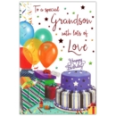 BIRTHDAY CARDS,Grandson 6's Cake & Presents (Was 1.89)