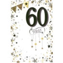 GREETING CARDS,Age 60 Male 6's Text & Stars