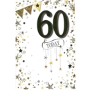AGE 60 CARDS,Male 6's Text & Stars