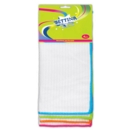 MICROFIBRE DISH CLOTHS, 4pc Assorted Colours H/pk     B395