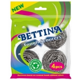 TOUGH SCOURERS, 4pc Stainless Steel, H/pk.   B2224