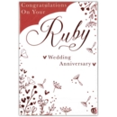 GREETING CARDS,Your Ruby Anni.6's Foliage & Text