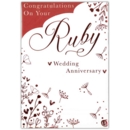 ANNIVERSARY CARDS, Your Ruby Foliage & Text (Was 1.15)