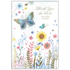 ISABEL'S GARDEN,Thank You 6's Floral Butterflies (Was 1.70)