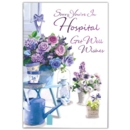 GREETING CARDS,Hospital Get Well 6's Floral Vases