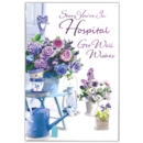 HOSPITAL GET WELL CARDS, 6's Floral Vases