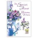 GREETING CARDS,Special Friend 6's Floral Vases