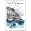 BIRTHDAY CARDS,Husband 6's Harbour Boats (Was 0.87)