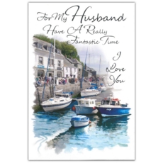 BIRTHDAY CARDS,Husband 6's Harbour Boats (Was 0.87)