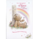 BIRTHDAY CARDS,Niece 12's Teddy & Balloons (Was 0.85)