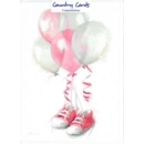 GREETING CARDS,Blank Booties (Pink) 6's