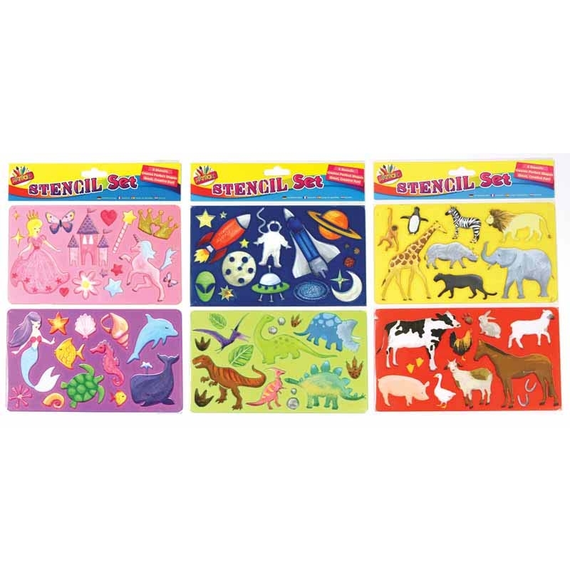 STENCIL SET,2 Assorted H/pk
