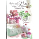 BIRTHDAY CARDS,Niece 6's Floral Vases (Was 1.10)