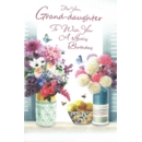 BIRTHDAY CARDS,Granddaughter Floral Vases (Was 1.10)