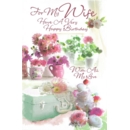 BIRTHDAY CARDS,Wife 6's Floral Vases (Was 1.10)