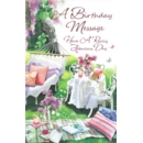 GREETING CARDS,Birthday 6's Garden Seating (Was 1.10)