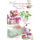BIRTHDAY CARDS,Granddaughter Floral Vases (Was 1.10)