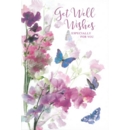 GREETING CARDS,Get Well 6's Floral Butterflies