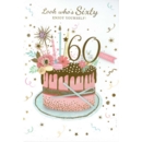 ISABEL'S GARDEN,Age 60 Female 6's Floral Birthday Cake