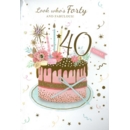 ISABEL'S GARDEN,Age 40 Female 6's Floral Birthday Cake