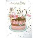ISABEL'S GARDEN,Age 40 Female Birthday Cake(Was 1.70)