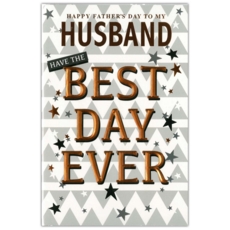 FATHER'S DAY CARDS,Husband 6's Text & Stars (Was 1.10)