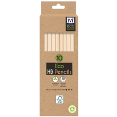 PENCIL,Eco HB Rubber Tipped 10's H/pk