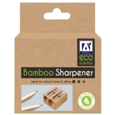 PENCIL SHARPENER,Eco Bamboo Twin Hole H/pk