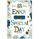 AGE 18 CARDS 6's Male Text & Dots