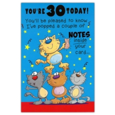 AGE 30 CARDS, 6's Male Cats (Was 0.87)