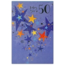 GREETING CARDS,Age 50 Male 6's Stars
