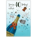 GREETING CARDS,Age 40 Male 6's Popping Bubbly