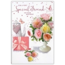 GREETING CARDS,Special Friend 6's Floral Vase