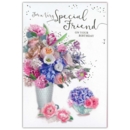 GREETING CARDS,Special Friend 6's Floral Vases