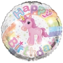 BALLOONS,Happy Birthday Unicorn Helium Foil