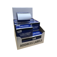 LABEL,S/Adh Address on Roll 89x37mm Std 175's CDU     3140