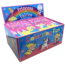 COLOURING BOOK,Mini Fun,64pg, Fairies/Princess (Was 1.25)