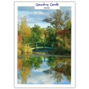 GREETING CARDS,Birthday 6's Lake with Foot Bridge Scene