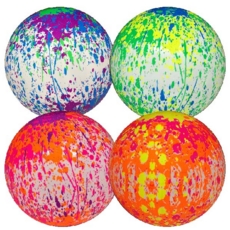 PAINT EFFECT DECORATED BALL 9in. 4 Asst.Cols