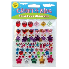 CRAFT 4 KIDS,Acrylic Gems Hearts/Flowers H/pk