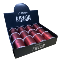 RIBBON COP,Red Satin Finish 10mm x 10M         ED-COP-RD
