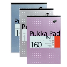REFILL PAD,Metallic,Pukka A4 80gsm Ft. & M 160pg