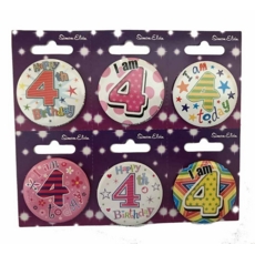 BADGE,AGE 4 Sm 54mm