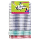 TEA TOWELS,Check Pattern 3's H/pk                      B204