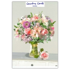 BIRTHDAY CARDS,6's Flowers in Vase.