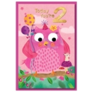GREETING CARDS,Age 2 Female 12's Owl & Snail